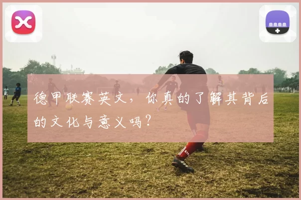 德甲联赛英文,你真的了解其背后的文化与意义吗?